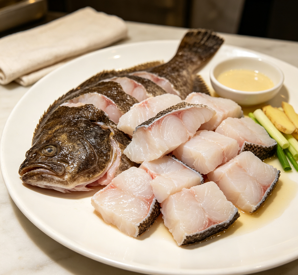 Freshly Sliced Flounder Fillets